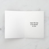 Birthday Polka Dot Liebe Heart Gingham Personalisi Karte (Innenseite)