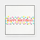 Birthday Polka Dots Serviette (Vorderseite)