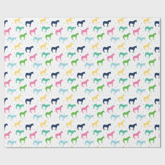 Birthday Ponies Gift Wrap Geschenkpapier (Flach)