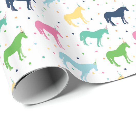 Birthday Ponies Gift Wrap Geschenkpapier (Rolleneckpunkt)