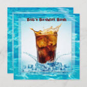 Birthday Pool Bash Einladung (Vorne/Hinten)
