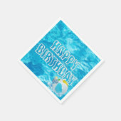 Birthday Pool Party Fun Napkins Serviette (Ecke)