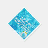 Birthday Pool Party Fun Napkins Serviette (Ecke)