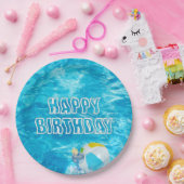 Birthday Pool Party Fun Paper Plate Pappteller (Party)