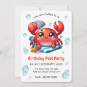 Birthday Pool Party Kindergeburtstag Einladung (Vorderseite)