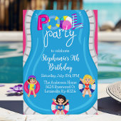Birthday Pool Party Pink Girls Sommer Einladung