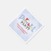 Birthday Pool Party Summer Fun Niedlich Beach Ball Serviette (Ecke)