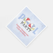 Birthday Pool Party Summer Fun Niedlich Beach Ball Serviette (Ecke)