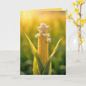 Birthday Popcorn Karte (Gelbe Blume)