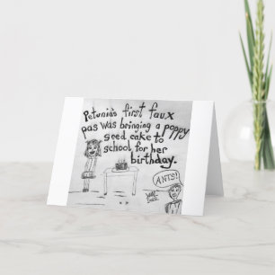 Birthday Poppy Seed Cake Imitats Pas Karte