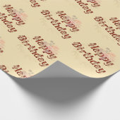 Birthday Posie über Banana Mania Wrapping Paper Geschenkpapier (Ecke)