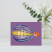 Birthday Postcard Heißluftballon und Blume Postkarte (Stehend Vorderseite)