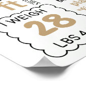 Birthday Poster Banner Meilenstein Schwarz-weißes  (Ecke)