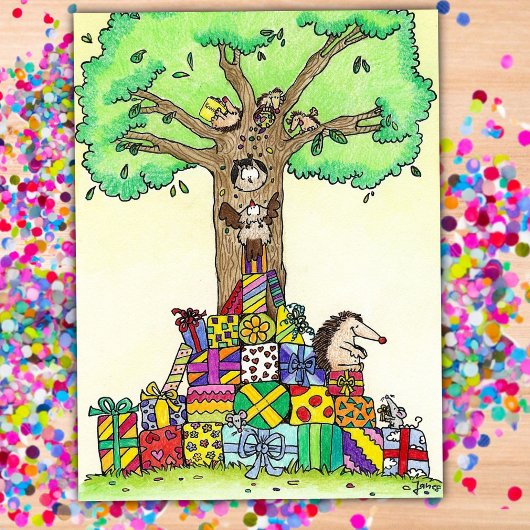 BIRTHDAY präsentiert Postcard von Nicole Janes Postkarte