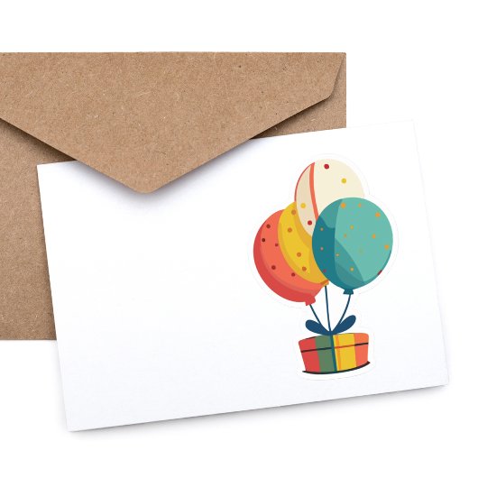 Birthday Present Balloons Aufkleber