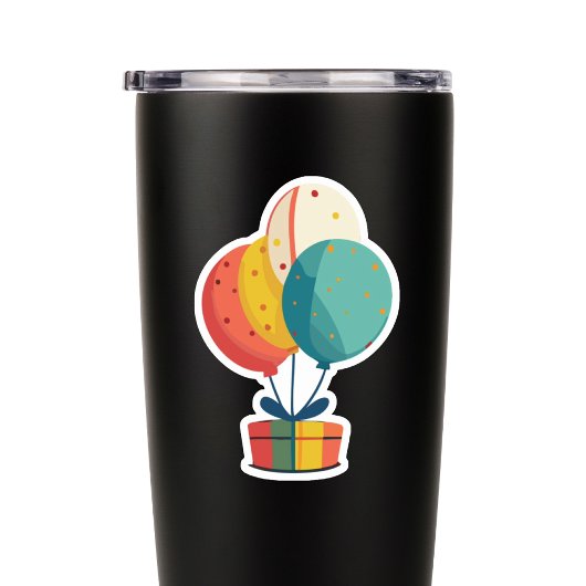 Birthday Present Balloons Aufkleber