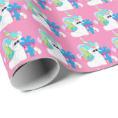 Birthday Present Unicorn Mädchen Packpapier (Rolleneckpunkt)