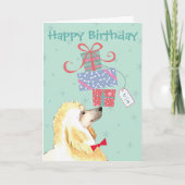Birthday Presents Poodle Karte (Vorderseite)