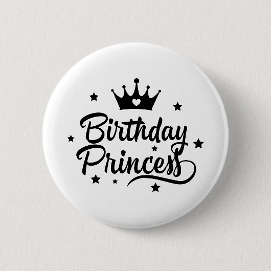 Birthday Princess Button (Vorderseite)