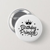 Birthday Princess Button (Vorne & Hinten)