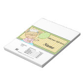 Birthday Princess Candy Bar Wrapper Gastgeschenke Notizblock (Rotiert)