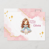 Birthday Princess Delight Postkarte (Vorne/Hinten)
