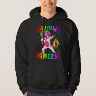 Birthday Princess Girl Dabbing Einhorn Girls Hoodie