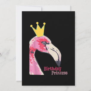 Birthday Princess Girl Flamingo Niedlich Flaming Einladung