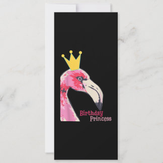 Birthday Princess Girl Flamingo | Niedlich Flaming Einladung