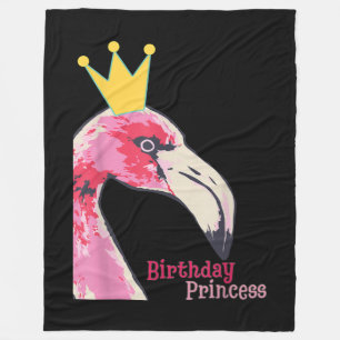 Birthday Princess Girl Flamingo   Niedlich Flaming Fleecedecke