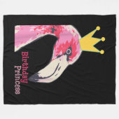 Birthday Princess Girl Flamingo | Niedlich Flaming Fleecedecke (Vorderseite (Horizontal))