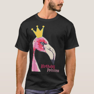 Birthday Princess Girl Flamingo   Niedlich Flaming T-Shirt