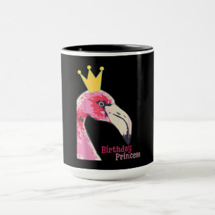 Birthday Princess Girl Flamingo   Niedlich Flaming Tasse