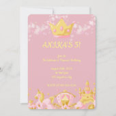 BIRTHDAY PRINCESS INVITATION PEACH COLOR EINLADUNG (Vorderseite)