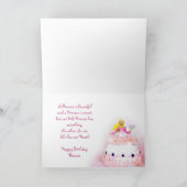 Birthday Princess - Puppenkuchen-Fantasie Karte (Innenseite)