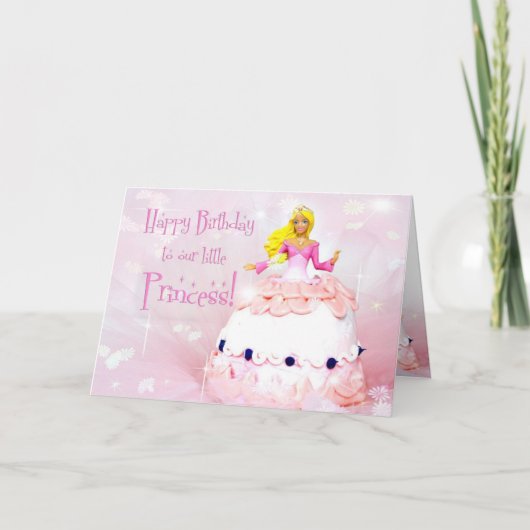 Birthday Princess - Puppenkuchen-Fantasie Karte (Vorderseite)