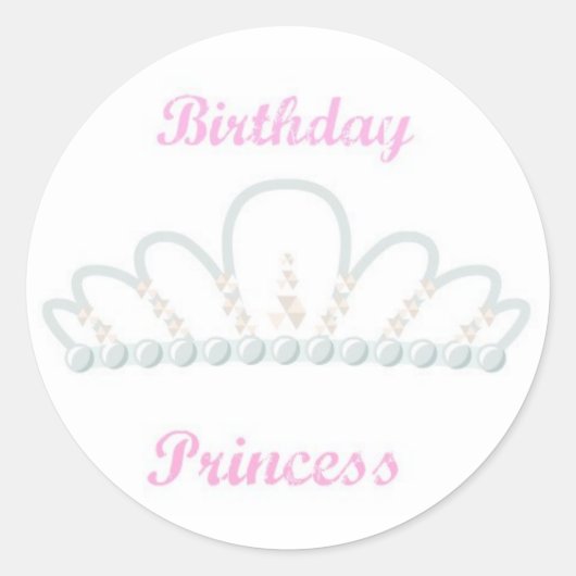 Birthday Princess Sticker (Vorderseite)