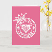 Birthday Princess - White- Karte (Gelbe Blume)