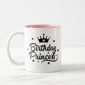 "Birthday Princess" Zweifarbige Tasse (Links)