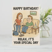 Birthday Privileges Feiertagskarte (Stehend Vorderseite)