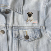 Birthday Pug Button (Beispiel)
