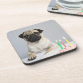 Birthday Pug Getränkeuntersetzer (Linke Seite)
