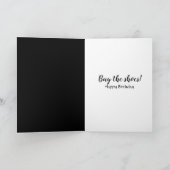 Birthday Pumps in Schwarz und Weiß Karte (Innenseite)