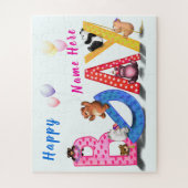 Birthday Puzzle Geschenke Baby Bear Party Individu (Vertikal)