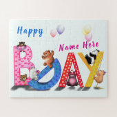 Birthday Puzzle Geschenke Baby Bear Party Individu (Horizontal)