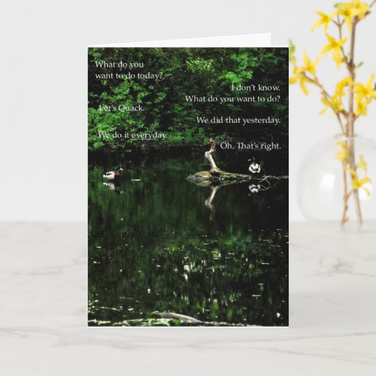 Birthday Quacks Karte (Gelbe Blume)