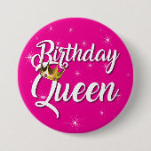 Birthday Queen 3 Inch Round Button (Vorderseite)