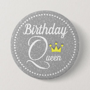 Birthday Queen Button
