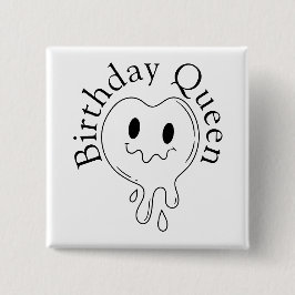 Birthday Queen Button