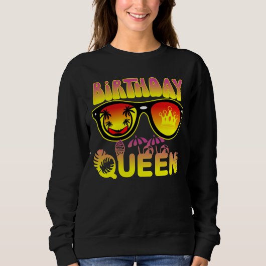 Birthday Queen Design Sweatshirt (Vorderseite)
